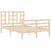 Cama Matrimonial | Cama Para Adultos | Estructura De Cama Con Cabecero Madera Maciza 120x200 Cm Cfw153037