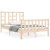 Cama Matrimonial | Cama Para Adultos | Estructura De Cama Con Cabecero Madera Maciza 120x200 Cm Cfw674090