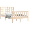 Cama Matrimonial | Cama Para Adultos | Estructura De Cama Con Cabecero Madera Maciza 120x200 Cm Cfw674090