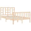 Cama Matrimonial | Cama Para Adultos | Estructura De Cama Con Cabecero Madera Maciza 120x200 Cm Cfw674090