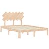 Cama Matrimonial | Cama Para Adultos | Estructura De Cama Con Cabecero Madera Maciza 120x200 Cm Cfw193880