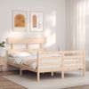 Cama Matrimonial | Cama Para Adultos | Estructura De Cama Con Cabecero Madera Maciza 120x200 Cm Cfw497478