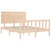 Cama Matrimonial | Cama Para Adultos | Estructura De Cama Con Cabecero Madera Maciza 120x200 Cm Cfw148900