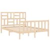 Cama Matrimonial | Cama Para Adultos | Estructura De Cama Con Cabecero Madera Maciza 120x200 Cm Cfw743136