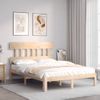 Cama Matrimonial | Cama Para Adultos | Estructura De Cama Con Cabecero Madera Maciza 140x190 Cm Cfw803168