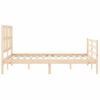 Cama Matrimonial | Cama Para Adultos | Estructura De Cama Con Cabecero Madera Maciza 140x190 Cm Cfw782174