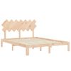 Cama Matrimonial | Cama Para Adultos | Estructura De Cama Con Cabecero Madera Maciza 140x200 Cm Cfw605586