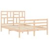 Cama Matrimonial | Cama Para Adultos | Estructura De Cama Con Cabecero Madera Maciza 140x200 Cm Cfw461607