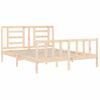 Cama Matrimonial | Cama Para Adultos | Estructura De Cama Con Cabecero Madera Maciza 160x200 Cm Cfw751178