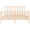 Cama Matrimonial | Cama Para Adultos | Estructura De Cama Con Cabecero Madera Maciza 160x200 Cm Cfw654489