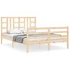 Cama Matrimonial | Cama Para Adultos | Estructura De Cama Con Cabecero Madera Maciza 160x200 Cm Cfw778132