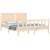 Cama Matrimonial | Cama Para Adultos | Estructura De Cama Con Cabecero Madera Maciza 160x200 Cm Cfw317180