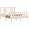 Cama Matrimonial | Cama Para Adultos | Estructura De Cama Con Cabecero Madera Maciza 160x200 Cm Cfw134772