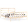 Cama Matrimonial | Cama Para Adultos | Estructura De Cama Con Cabecero Madera Maciza 160x200 Cm Cfw176755