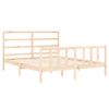 Cama Matrimonial | Cama Para Adultos | Estructura De Cama Con Cabecero Madera Maciza 160x200 Cm Cfw176755