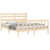 Cama Matrimonial | Cama Para Adultos | Estructura De Cama Con Cabecero Madera Maciza 160x200 Cm Cfw272458