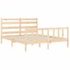 Cama Matrimonial | Cama Para Adultos | Estructura De Cama Con Cabecero Madera Maciza 160x200 Cm Cfw272458