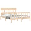 Cama Matrimonial | Cama Para Adultos | Estructura De Cama Con Cabecero Madera Maciza 160x200 Cm Cfw655323