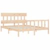 Cama Matrimonial | Cama Para Adultos | Estructura De Cama Con Cabecero Madera Maciza 160x200 Cm Cfw655323