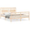 Cama Matrimonial | Cama Para Adultos | Estructura De Cama Con Cabecero Madera Maciza 160x200 Cm Cfw145334