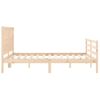 Cama Matrimonial | Cama Para Adultos | Estructura De Cama Con Cabecero Madera Maciza 160x200 Cm Cfw145334