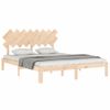 Cama Matrimonial | Cama Para Adultos | Estructura De Cama Con Cabecero Madera Maciza 160x200 Cm Cfw611242