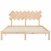 Cama Matrimonial | Cama Para Adultos | Estructura De Cama Con Cabecero Madera Maciza 160x200 Cm Cfw611242