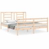 Cama Matrimonial | Cama Para Adultos | Estructura De Cama Con Cabecero Madera Maciza 160x200 Cm Cfw832668