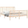 Cama Matrimonial | Cama Para Adultos | Estructura De Cama Con Cabecero Madera Maciza 160x200 Cm Cfw832668