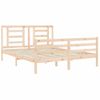 Cama Matrimonial | Cama Para Adultos | Estructura De Cama Con Cabecero Madera Maciza 160x200 Cm Cfw832668