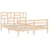 Cama Matrimonial | Cama Para Adultos | Estructura De Cama Con Cabecero Madera Maciza 160x200 Cm Cfw788209