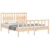 Cama Matrimonial | Cama Para Adultos | Estructura De Cama Con Cabecero Madera Maciza 160x200 Cm Cfw405025