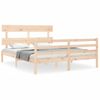 Cama Matrimonial | Cama Para Adultos | Estructura De Cama Con Cabecero Madera Maciza 160x200 Cm Cfw752972