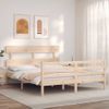 Cama Matrimonial | Cama Para Adultos | Estructura De Cama Con Cabecero Madera Maciza 160x200 Cm Cfw752972