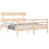 Cama Matrimonial | Cama Para Adultos | Estructura De Cama Con Cabecero Madera Maciza 160x200 Cm Cfw752972