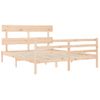 Cama Matrimonial | Cama Para Adultos | Estructura De Cama Con Cabecero Madera Maciza 160x200 Cm Cfw752972