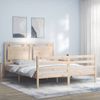 Cama Matrimonial | Cama Para Adultos | Estructura De Cama Con Cabecero Madera Maciza 160x200 Cm Cfw451272