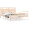 Cama Matrimonial | Cama Para Adultos | Estructura De Cama Con Cabecero Madera Maciza 160x200 Cm Cfw451272