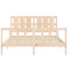 Cama Matrimonial | Cama Para Adultos | Estructura De Cama Con Cabecero Madera Maciza 160x200 Cm Cfw212295