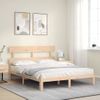 Cama Matrimonial | Cama Para Adultos | Estructura De Cama Con Cabecero Madera Maciza 160x200 Cm Cfw632262