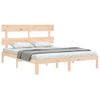 Cama Matrimonial | Cama Para Adultos | Estructura De Cama Con Cabecero Madera Maciza 160x200 Cm Cfw632262