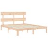 Cama Matrimonial | Cama Para Adultos | Estructura De Cama Con Cabecero Madera Maciza 160x200 Cm Cfw632262