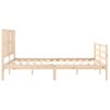 Cama Matrimonial | Cama Para Adultos | Estructura De Cama Con Cabecero Madera Maciza 160x200 Cm Cfw980636