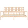 Cama Matrimonial | Cama Para Adultos | Estructura De Cama Con Cabecero Madera Maciza 180x200 Cm Cfw508375