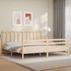 Cama Matrimonial | Cama Para Adultos | Estructura De Cama Con Cabecero Madera Maciza 200x200 Cm Cfw439067