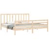 Cama Matrimonial | Cama Para Adultos | Estructura De Cama Con Cabecero Madera Maciza 200x200 Cm Cfw439067