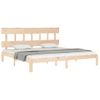 Cama Matrimonial | Cama Para Adultos | Estructura De Cama Con Cabecero Madera Maciza 200x200 Cm Cfw415879