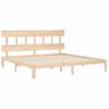 Cama Matrimonial | Cama Para Adultos | Estructura De Cama Con Cabecero Madera Maciza 200x200 Cm Cfw415879