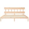 Cama Matrimonial | Cama Para Adultos | Estructura De Cama Con Cabecero Madera Maciza 200x200 Cm Cfw415879