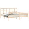 Cama Matrimonial | Cama Para Adultos | Estructura De Cama Con Cabecero Madera Maciza 200x200 Cm Cfw521544